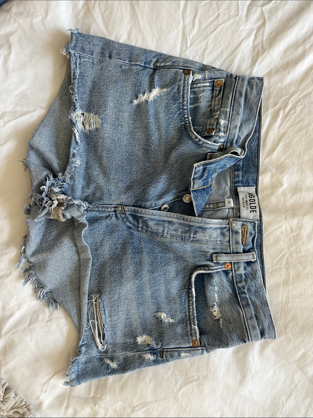 Agolde Parker Denim Shorts